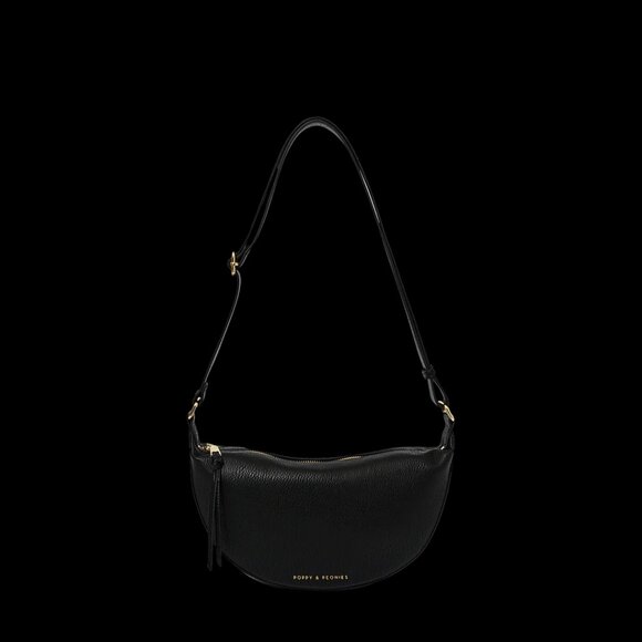 Poppy & Peonies eclipse Hobo Pebble Black - Picture 3 of 5